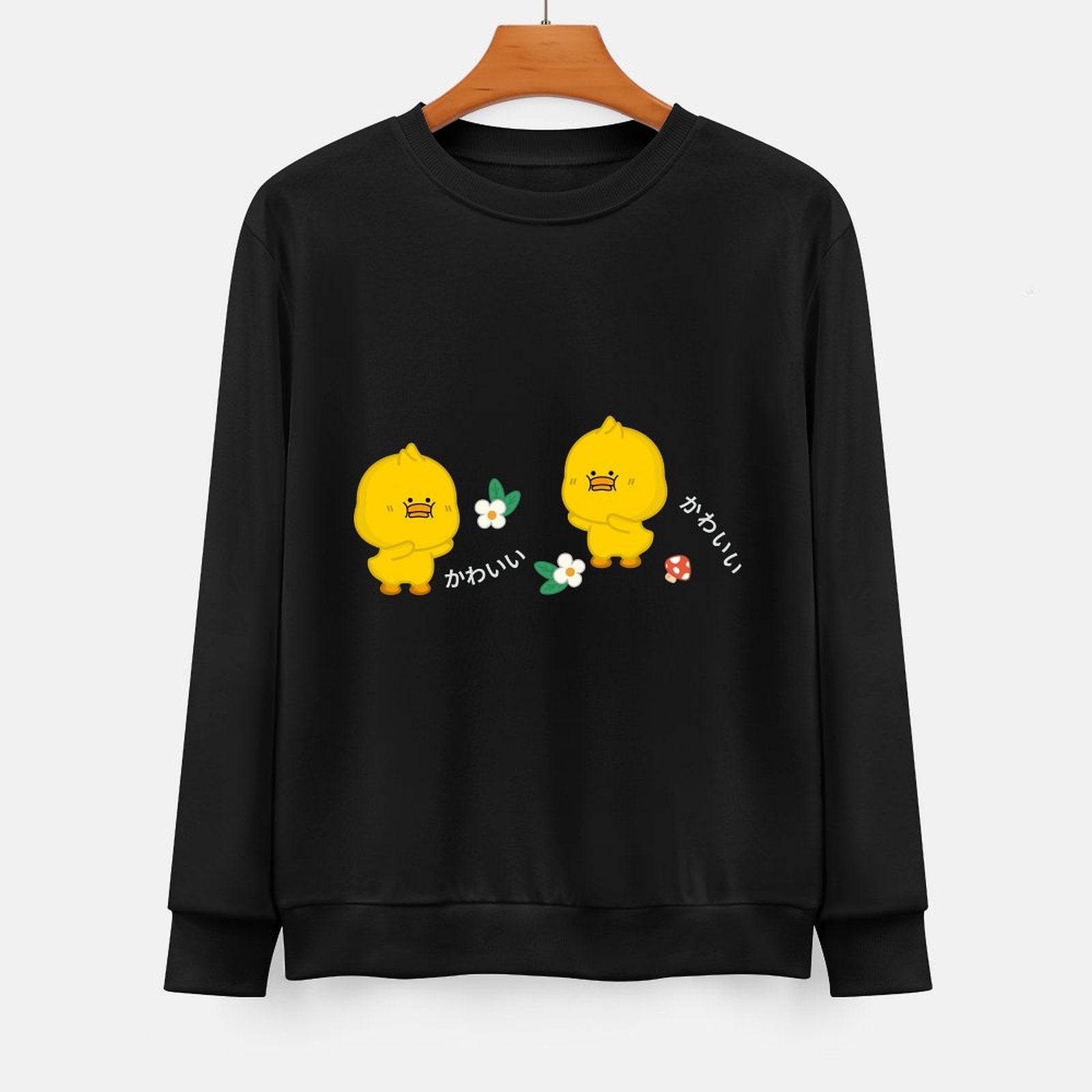 Front Patterned Long Sleeve TopActiveWear BasicSeries